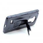 Wholesale LG G4 Armor Holster Combo Belt Clip Case (Black)
